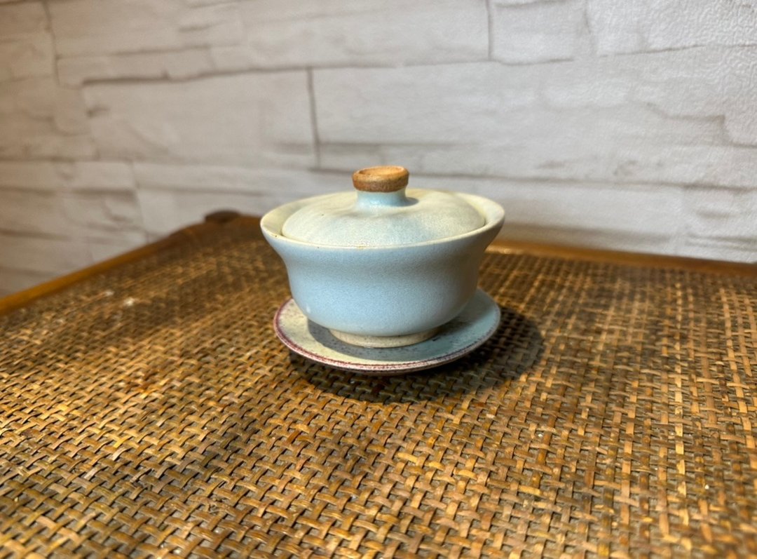 青瓷汝窑盖碗 - 茶具/茶杯 - 瓷 蓝色