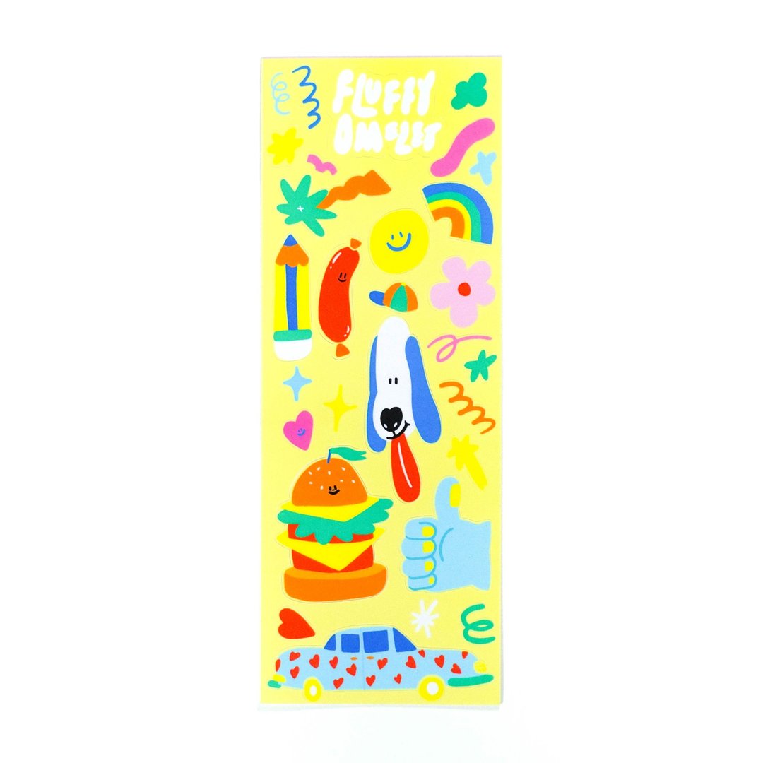 YELLOW HEARTY TINY STICKER PAD - 贴纸 - 纸 黄色