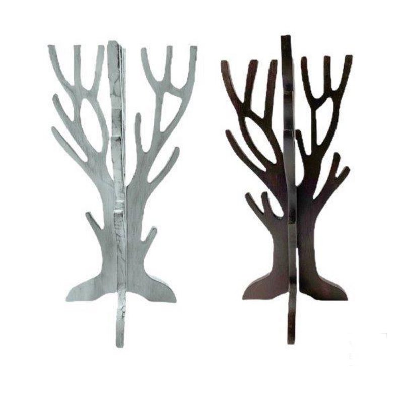 Accessory stand tree assembly type S 2color - 收纳用品 - 木头 咖啡色