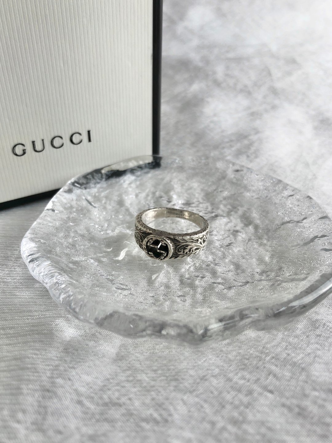 【VintageShop solo 日本直送中古包专卖店】GUCCI 古驰 戒指 银 925 复古 经典 - 戒指 - 纯银 银色
