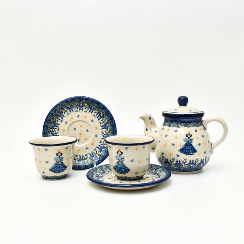 波兰手工陶杯壶组(1壶2杯组) - 茶具/茶杯 - 陶 