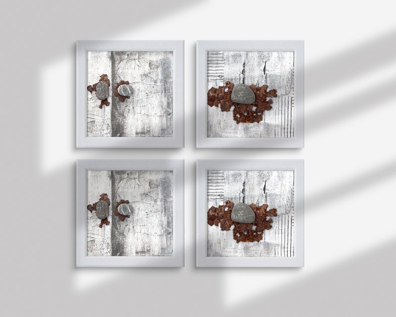 小 3D 抽象艺术. 原创礼物. 白金质感漆. 家居生态装饰 - 墙贴/壁贴 - 其他材质 