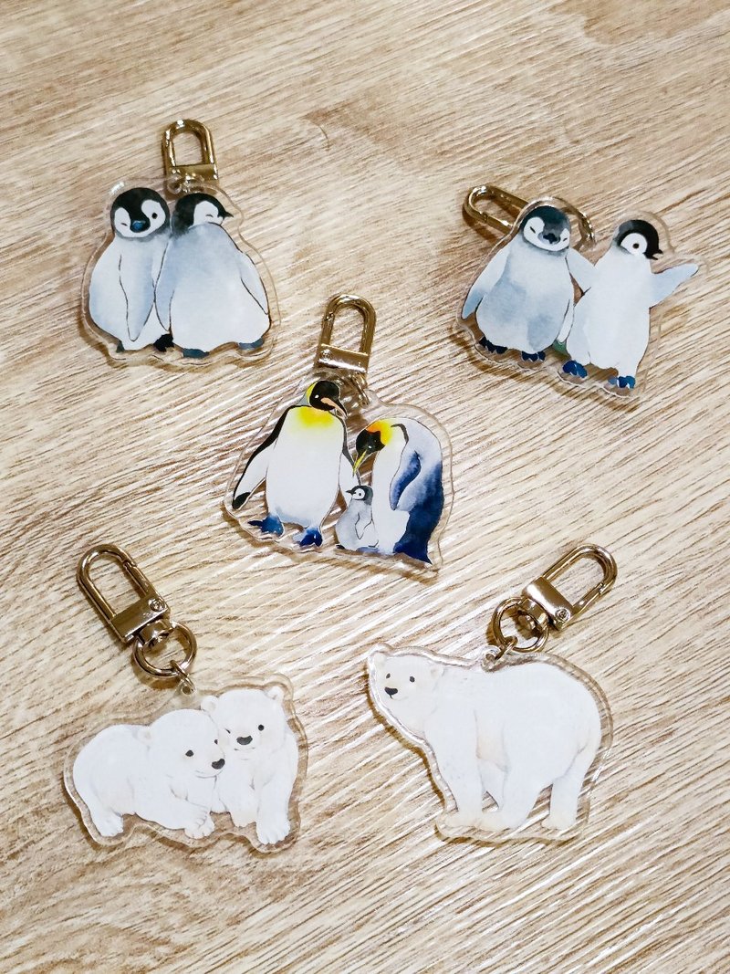 北极熊/企鹅双面压克力吊饰 - 吊饰 - 压克力 多色