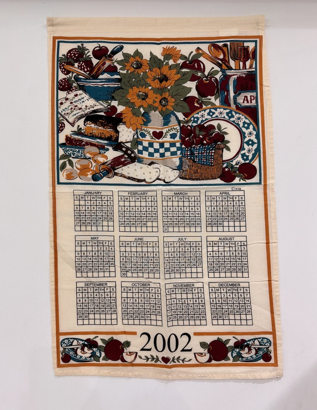 诞生年份 布历2002 美国早期年份布面茶巾 系列 - 门帘/门牌 - 棉 多色