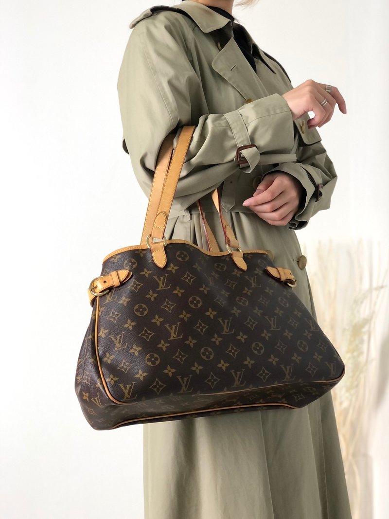【日本直运，二手包装】LOUIS VUITTON Monogram Batignolles Horizo​​ntal M51154 托特包棕dt7i6h - 手提包/手提袋 - 真皮 咖啡色