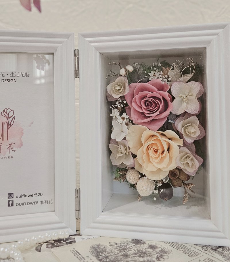 美好时光宝盒|永生花相框 母亲节 谢师花礼 毕业 结婚 生日 退休 - 画框/相框 - 植物．花 