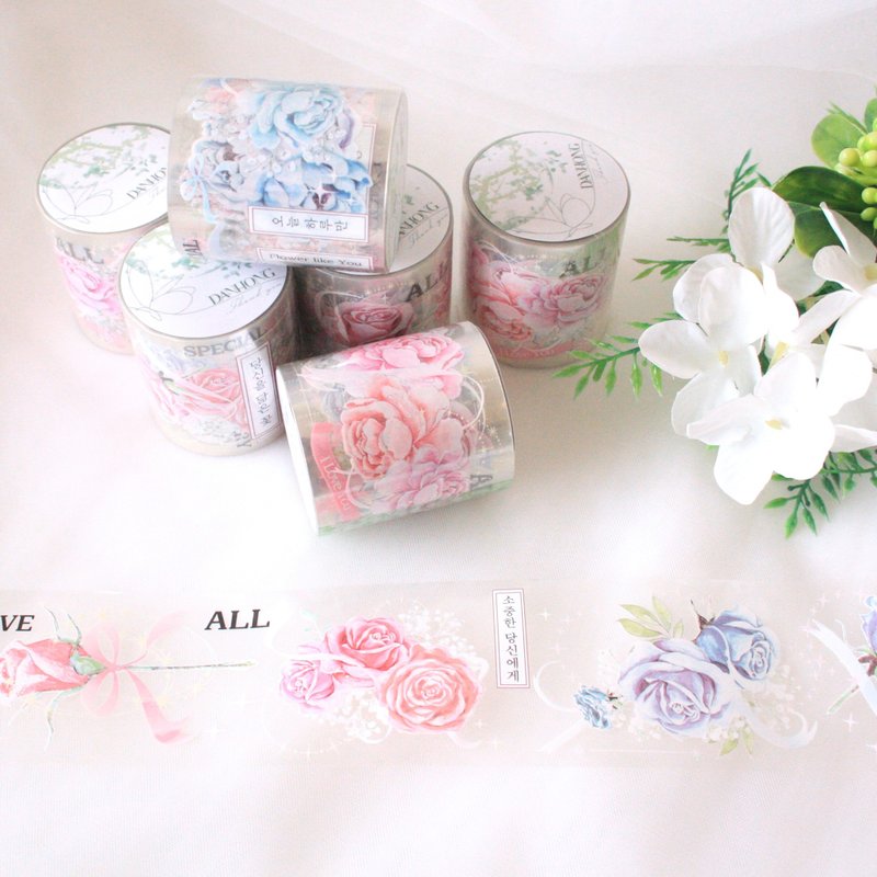 jin_美纹胶带_flower_星光_1pattern - 贴纸 - 塑料 