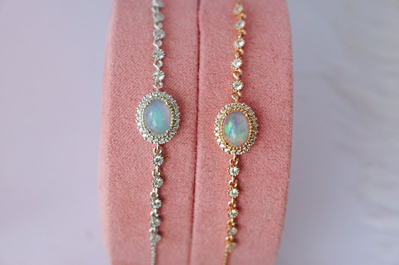 Natural Opal Bracelet Silver925. - 手链/手环 - 纯银 多色