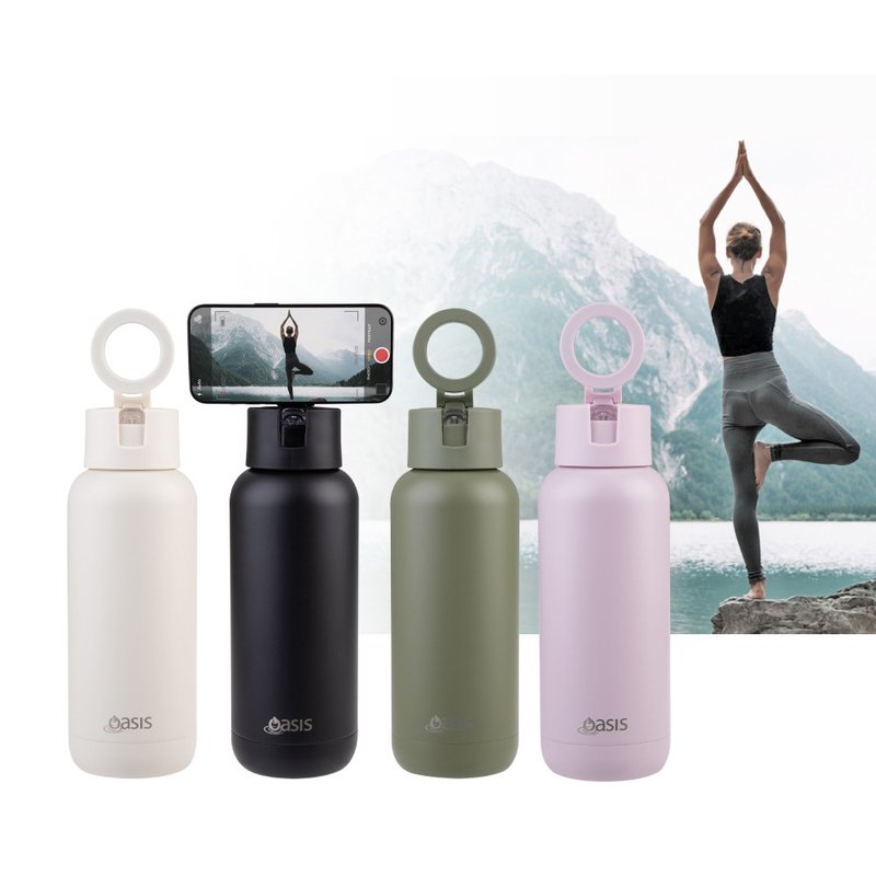 Oasis 三层磁吸陶瓷保温/保冰瓶 1000ml - 保温瓶/保温杯 - 不锈钢 多色