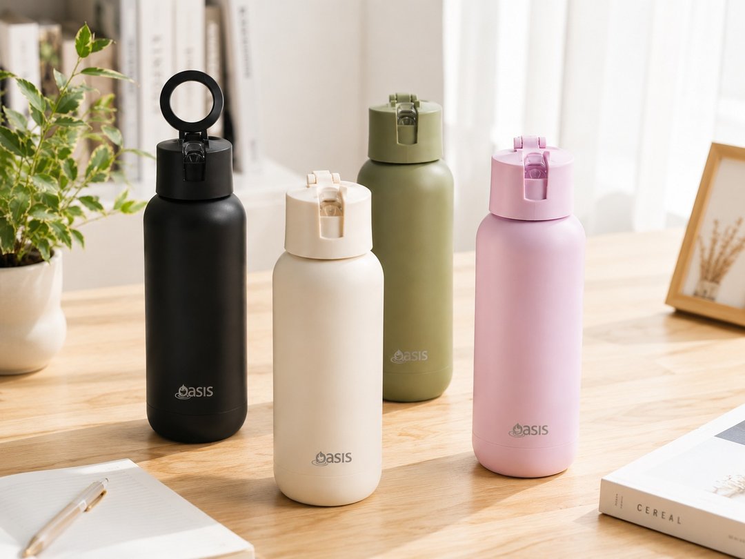 澳洲 Oasis 三层磁吸陶瓷保温/保冰瓶 1000ml - 保温瓶/保温杯 - 不锈钢 多色