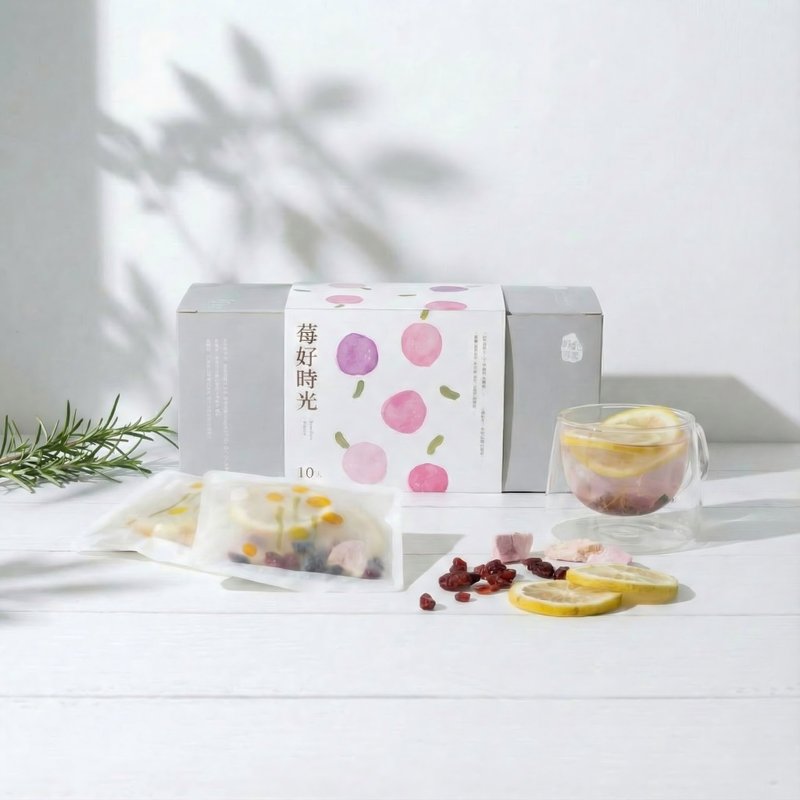 Fruitea 冻干鲜果茶・蔓越莓柠檬黑加仑蜜桃・10 入/盒・加量 50% - 茶 - 新鲜食材 