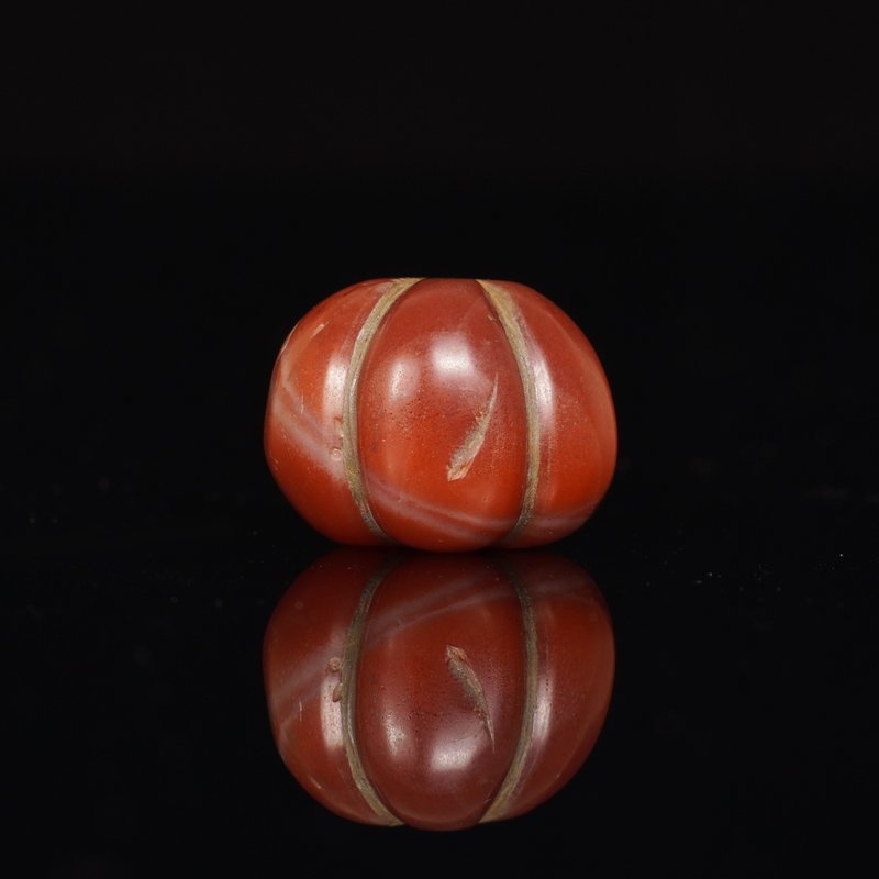 清代老南红玛瑙-南瓜珠型-C款-重12.03公克 - 其他 - 其他材质 