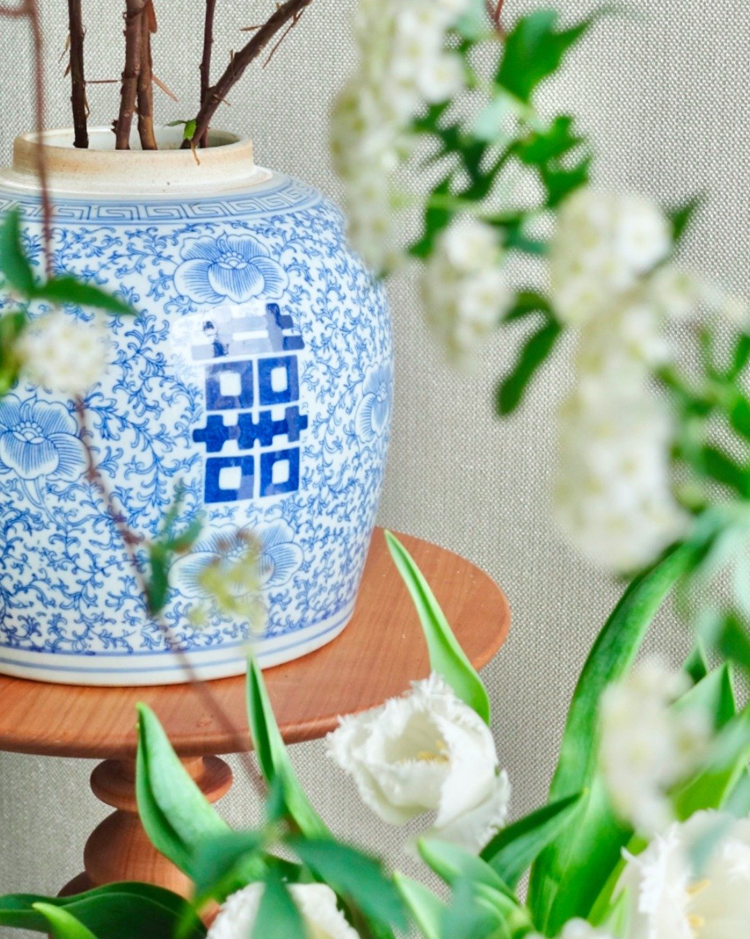 景德镇 仿古青花瓷 陶瓷花器 囍 - 花瓶/陶器 - 陶 蓝色