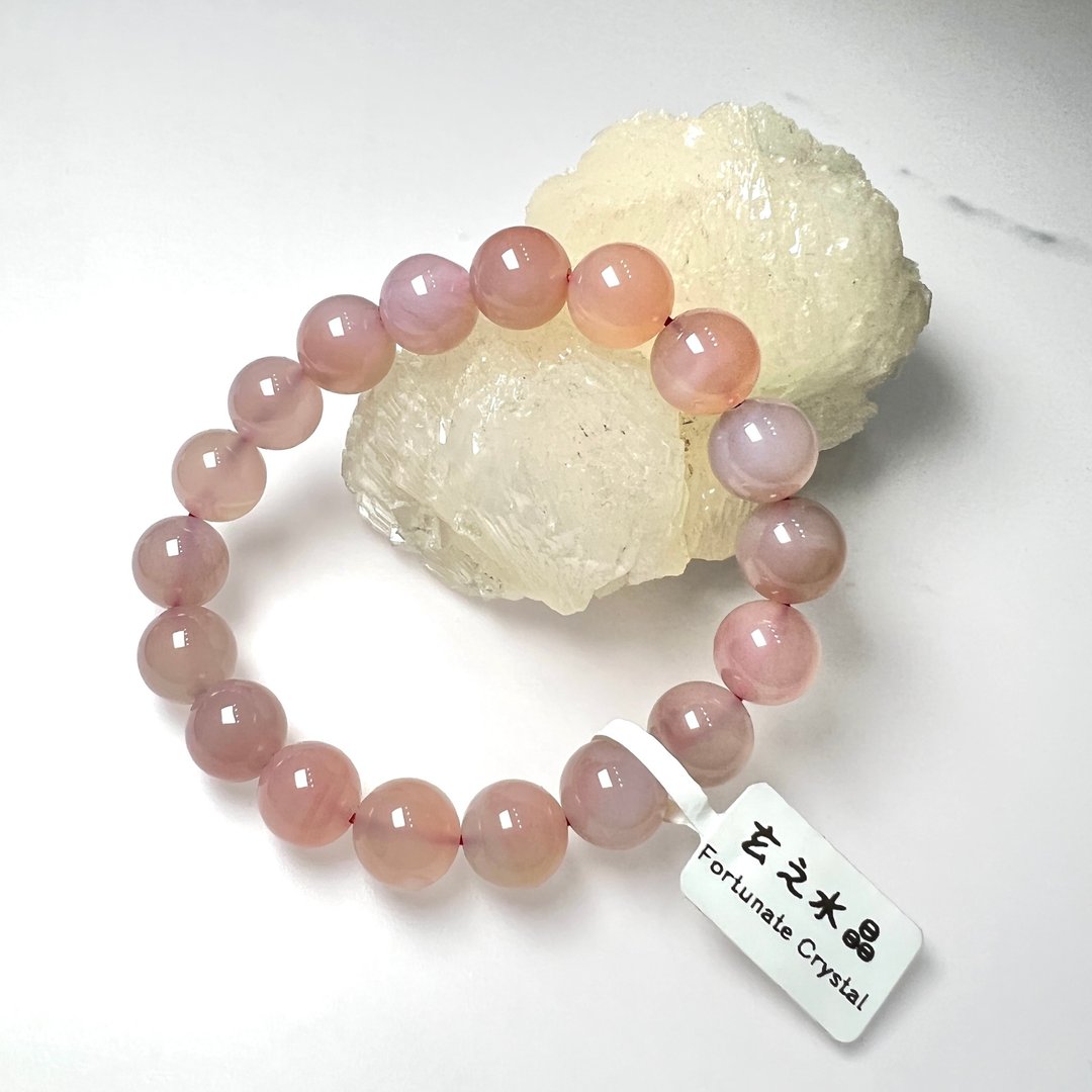 盐源玛瑙手串 | 水晶 | 水晶手串 | 水晶手链 | 水晶手链 - 手链/手环 - 水晶 粉红色