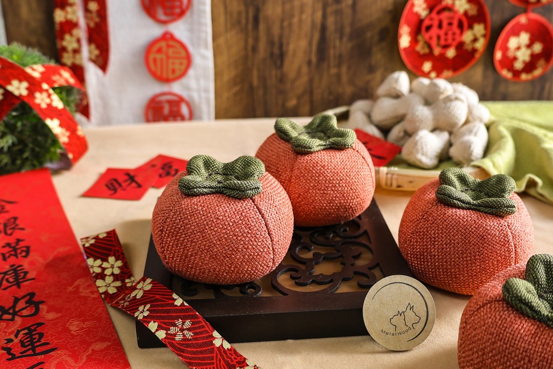 新年节庆组合 - 好柿。成双 - 柿子 Persimmon 手作 家饰品  马年 - 摆饰 - 其他材质 多色