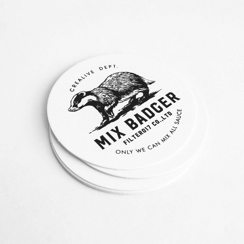 Filter017 x 九口山 Mix Badger Paper Coaster  米斯獾 厚纸杯垫 - 杯垫 - 纸 