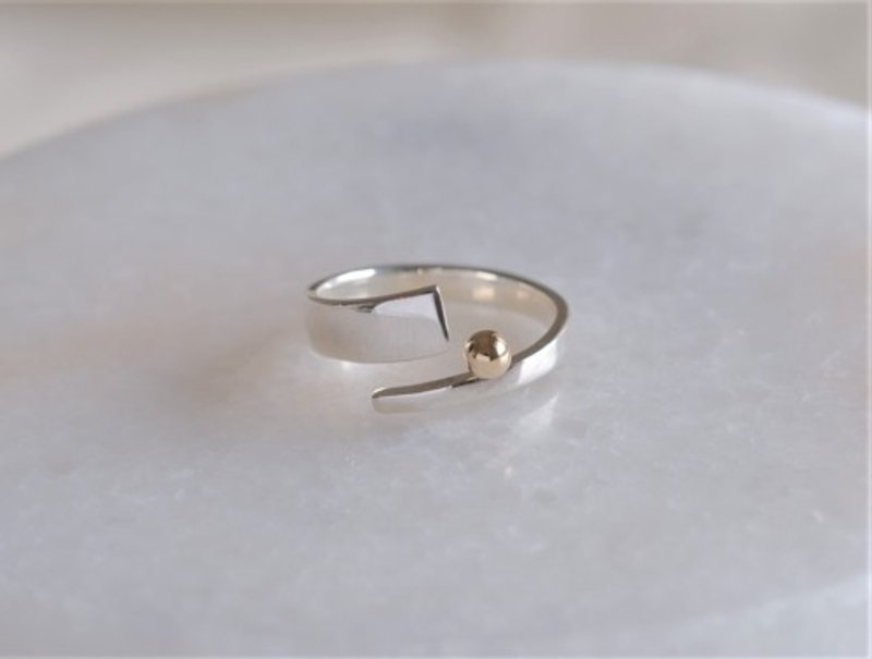 renna ring K10YG×silver925 - 戒指 - 其他金属 银色