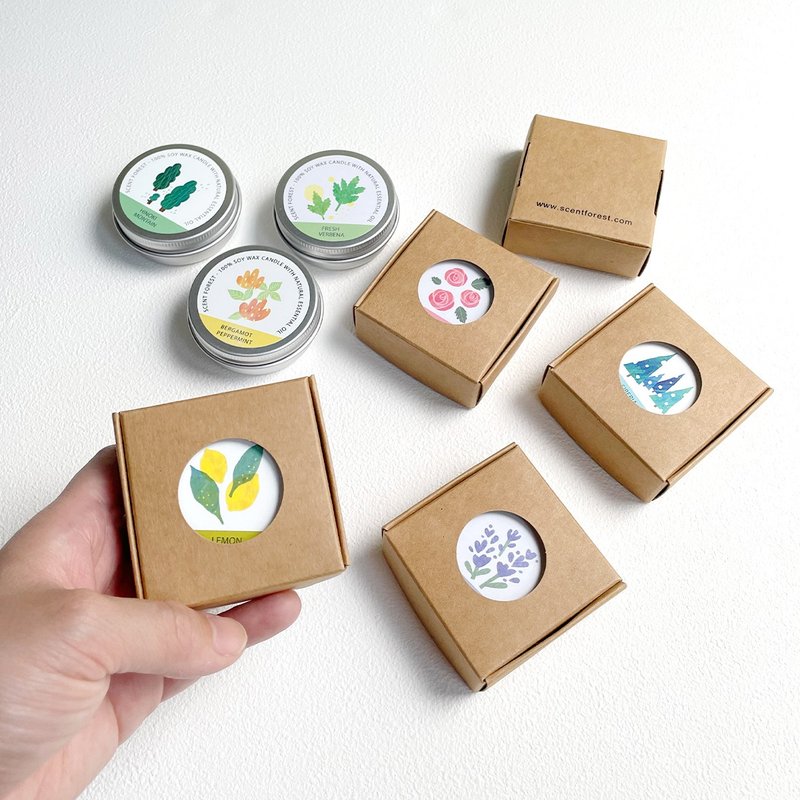 【香膏小蜡烛】天然精油大豆香氛蜡烛 30g - 共11款 - 蜡烛/烛台 - 蜡 橘色