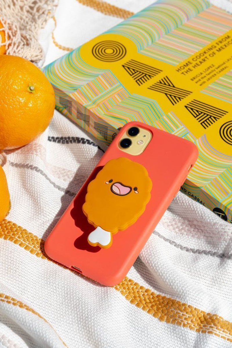 炸鸡腿手机支架 / 追剧神器 - 手机配件 - 硅胶 橘色