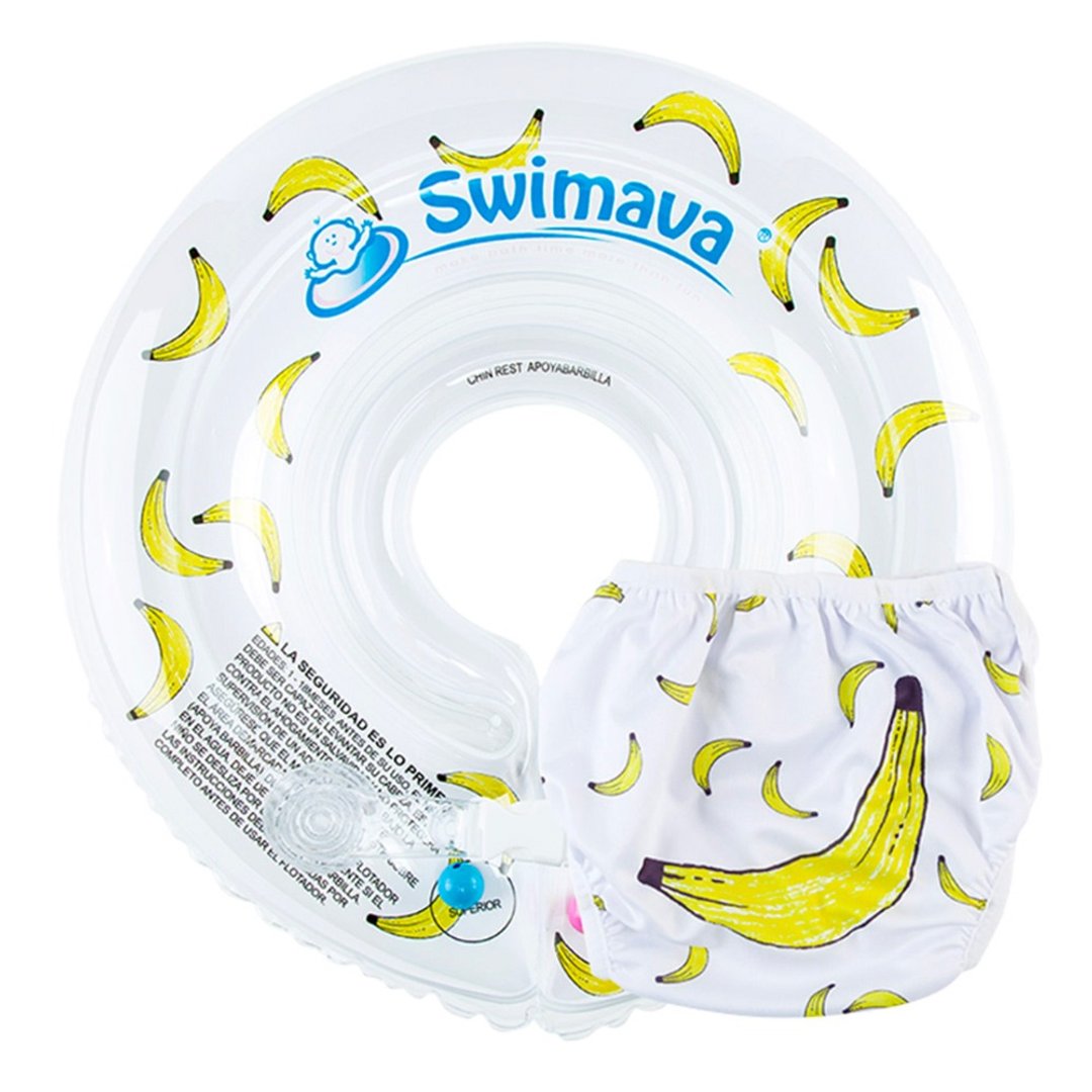 英国Swimava G1+S1 香蕉婴儿游泳脖圈/尿裤套装组-标准尺寸 - 其他 - 塑料 红色