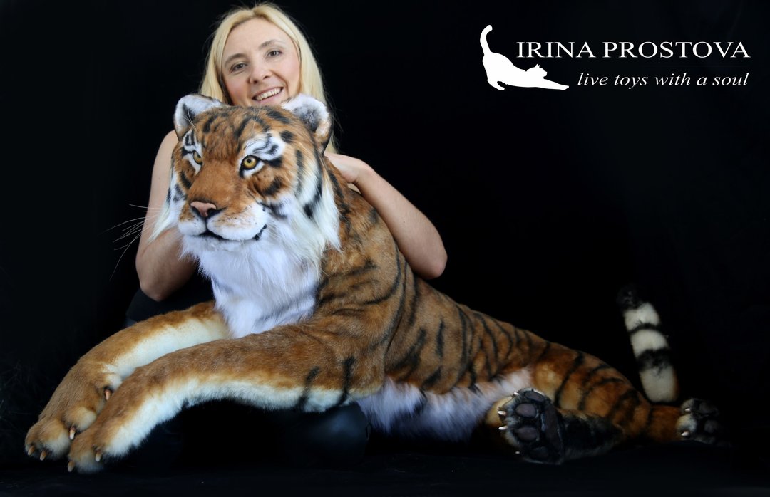 Tiger realistic toy - 玩偶/公仔 - 其他材质 橘色