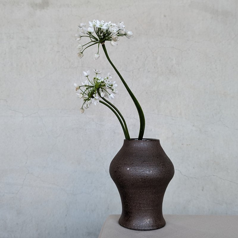 桌上地景_壤土 花器 高台 - 花瓶/陶器 - 陶 咖啡色