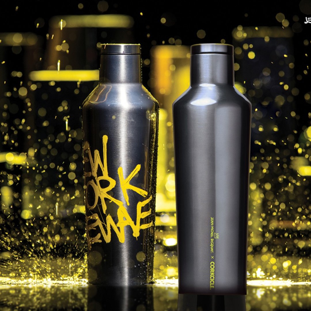 【出清5折】CORKCICLE Basquiat 三层真空易口瓶470ml / 共2款 - 保温瓶/保温杯 - 不锈钢 黑色