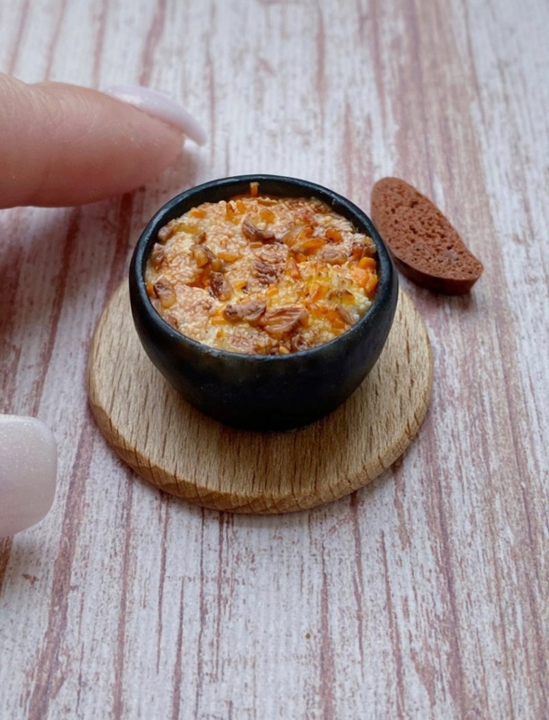 Miniature pilaf. TUTORIAL polymer clay. Mini food. Video. Diy clay pattern. 薄煎饼. - 线上课程/教学影片 - 其他材质 