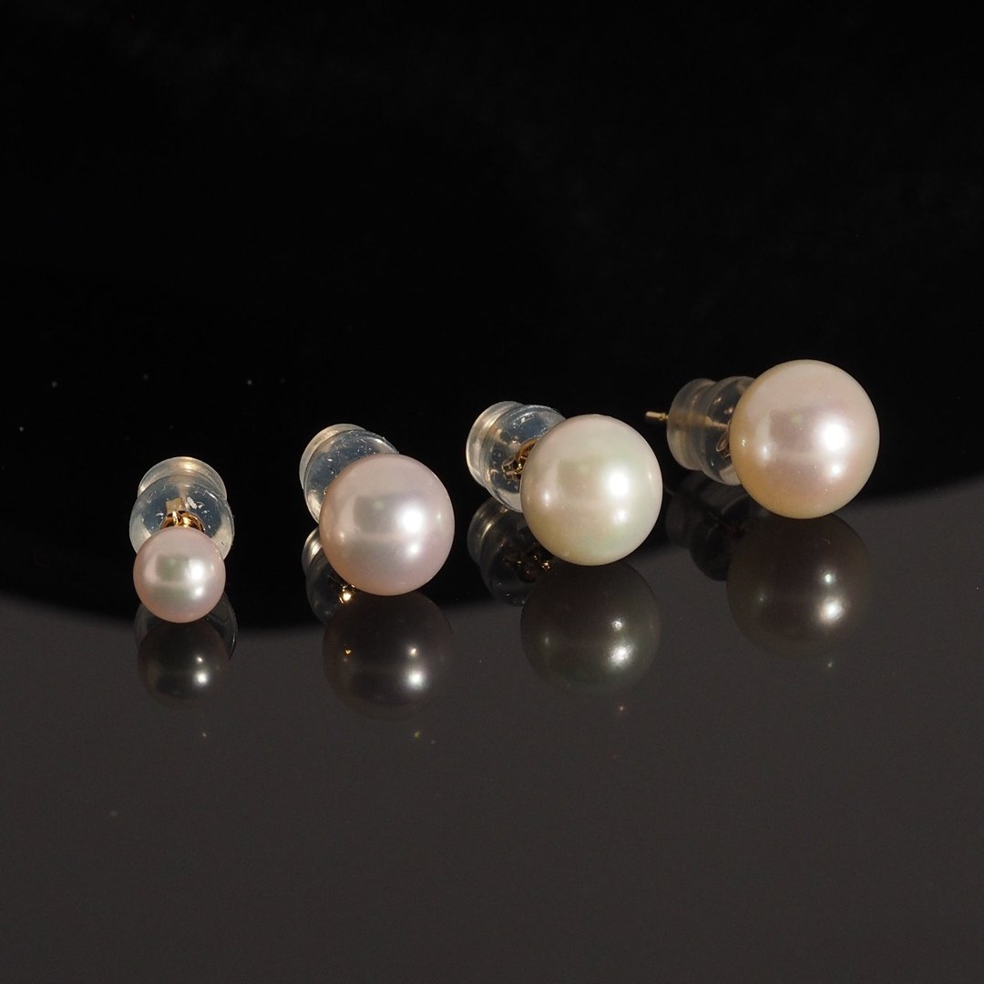 18K 金 Akoya 珍珠耳环 8.5 - 9 mm 18K Gold Akoya Pearl Earrings - 耳环/耳夹 - 贵金属 