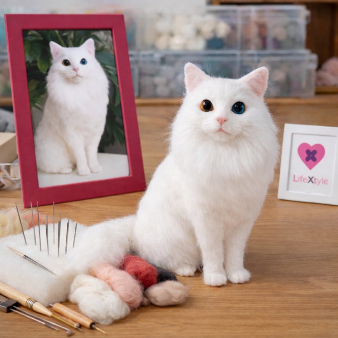 猫咪羊毛毡全身公仔 送猫奴暖心礼物 - 订制抱枕/饰品 - 羊毛 多色
