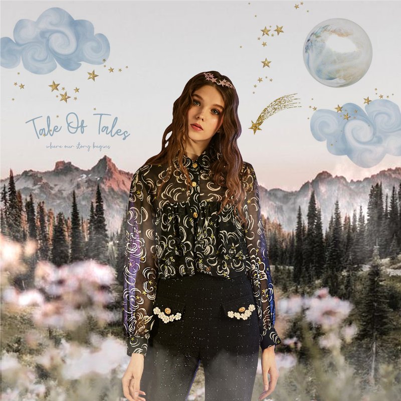 (size S)Little Angel Shirt - 女装衬衫 - 棉．麻 