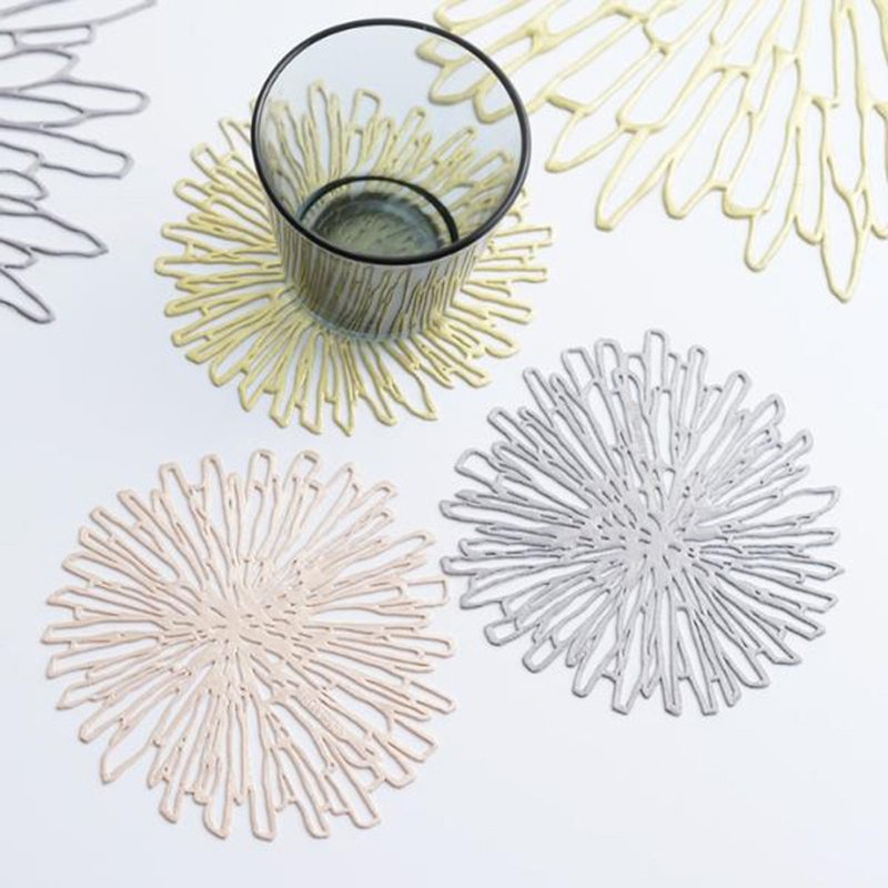 (下架)Chilewich / 盛开系列 Bloom 圆形六入杯垫组 全3色 - 餐垫/桌巾 - 塑料 多色