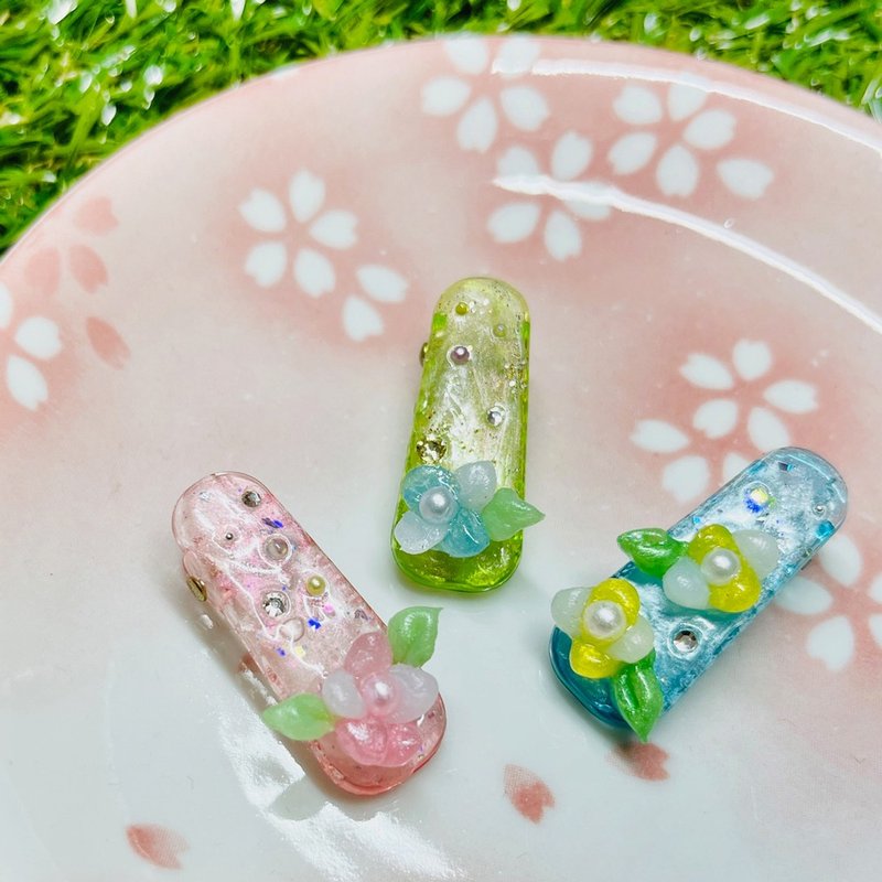 DIY手作体验组 水晶缤纷花园浏海发夹 材料包 - 零件/散装材料/工具 - 其他材质 多色