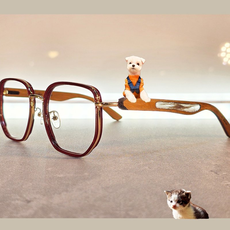 帅镜_鼻梁上的毛孩工艺 (把宠物毛发 溶入手工眼镜) / 款式多色 - 眼镜/眼镜框 - 防水材质 