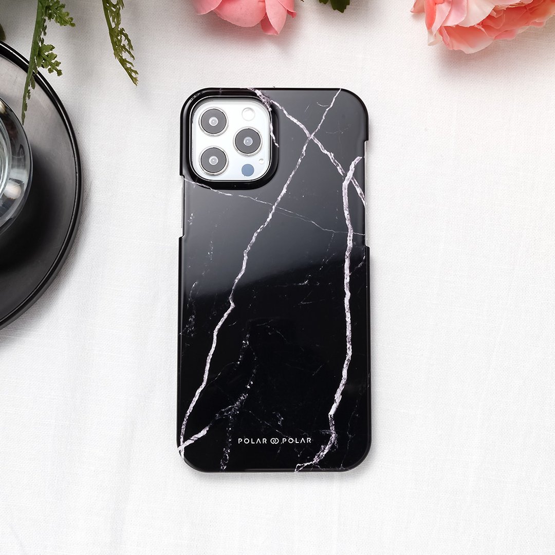 iPhone / Samsung 暗黑云石纹 经典优雅 半包硬壳 手机壳【定制】 - 手机壳/手机套 - 塑料 黑色