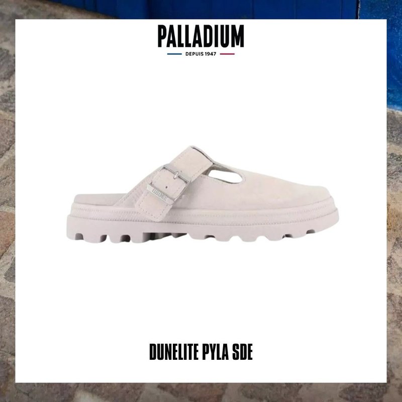 PALLADIUM DUNELITE PYLA SDE 麂皮穆勒拖鞋 浅灰 74454-096 - 拖鞋 - 其他材质 