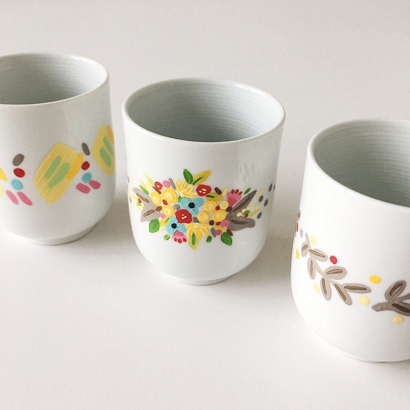 Floral Cup (Customizable) - 咖啡杯/马克杯 - 瓷 