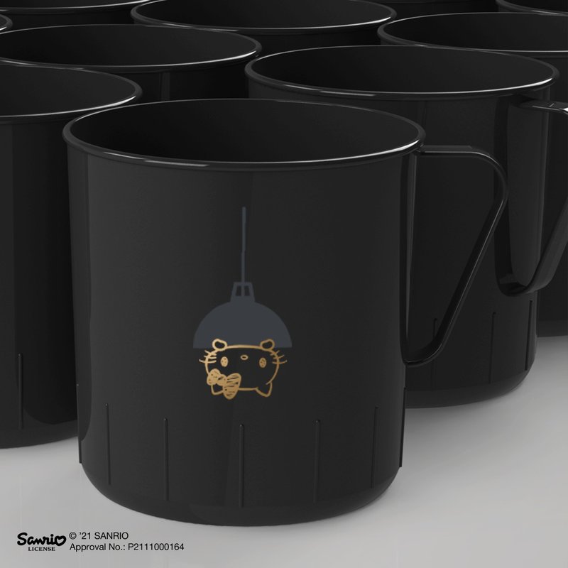 Red A - HELLO KITTY 石墨黑胶杯 (可入微波炉) - 其他杯子 - 塑料 黑色
