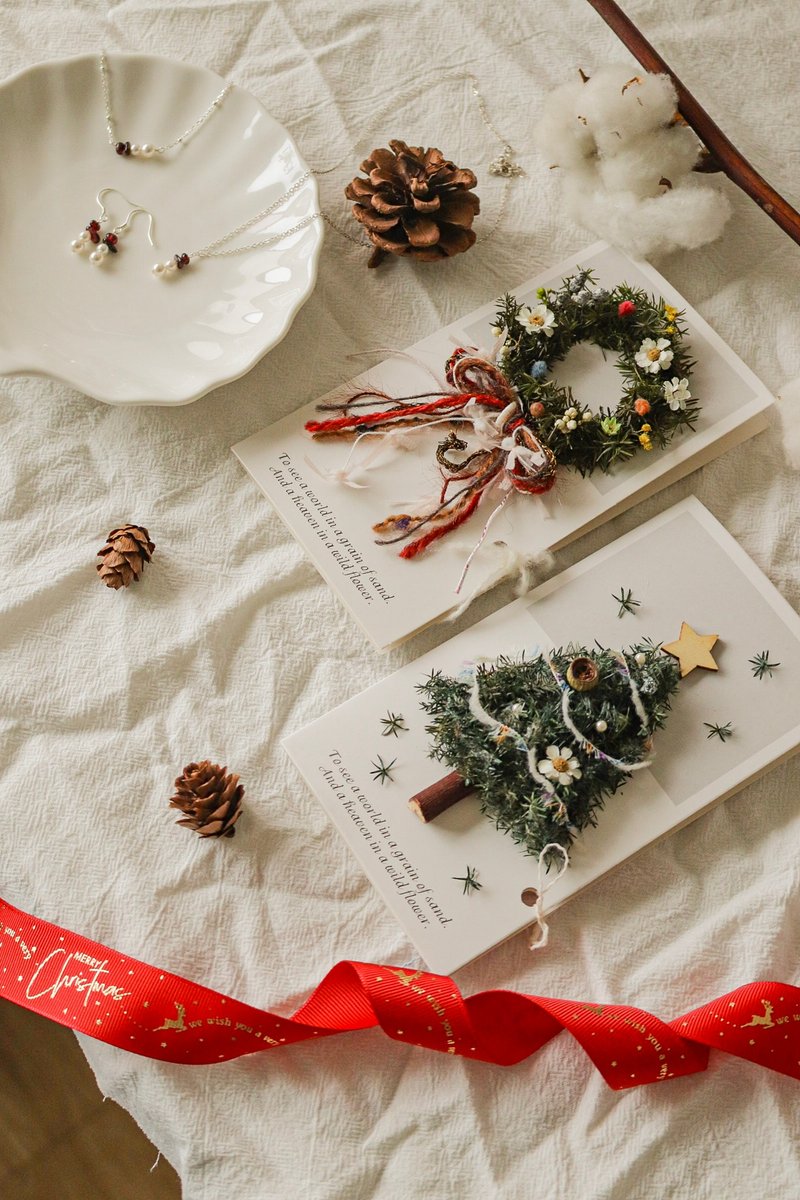 雪松圣诞 × 纯银饰品 - 佳节联名礼组 - 项链 - 植物．花 多色