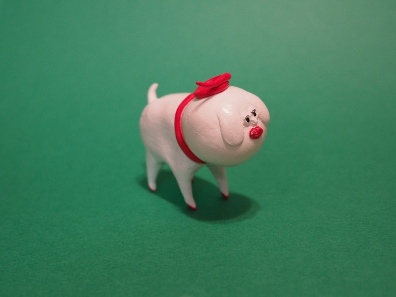 Free dog mother - 摆饰 - 粘土 白色