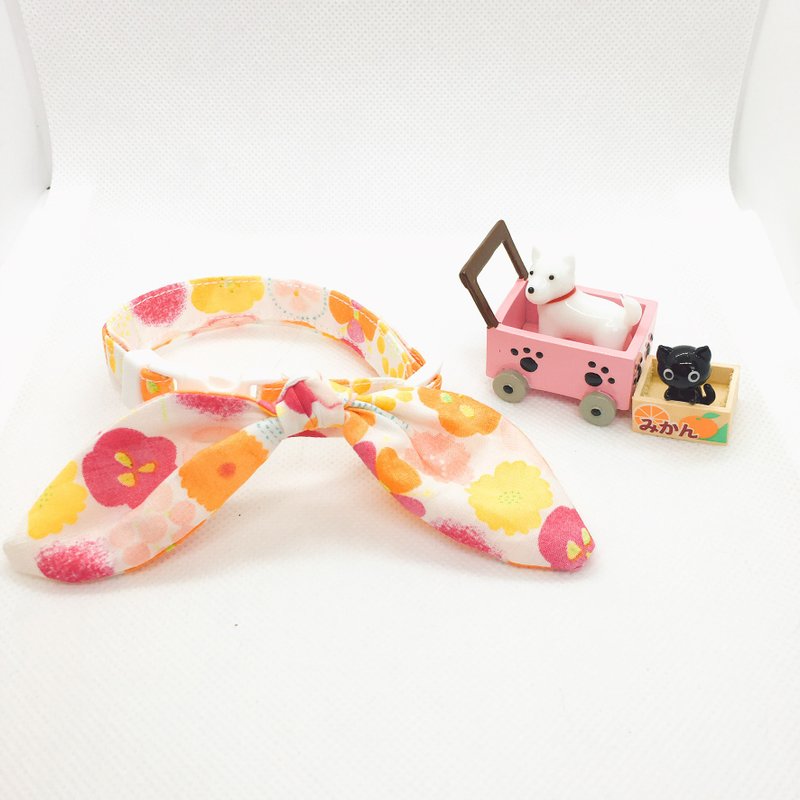 MaoFenBiBi 橘子糖果 - 手做赫本巾 & 手工项圈 - 项圈/牵绳 - 棉．麻 