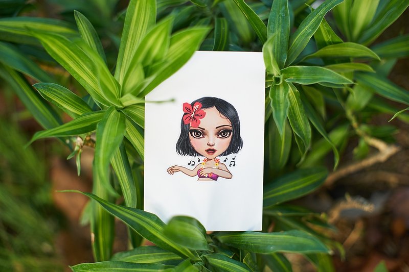 Kiddodog Postcard - Baby Summer Tahiti - 卡片/明信片 - 纸 