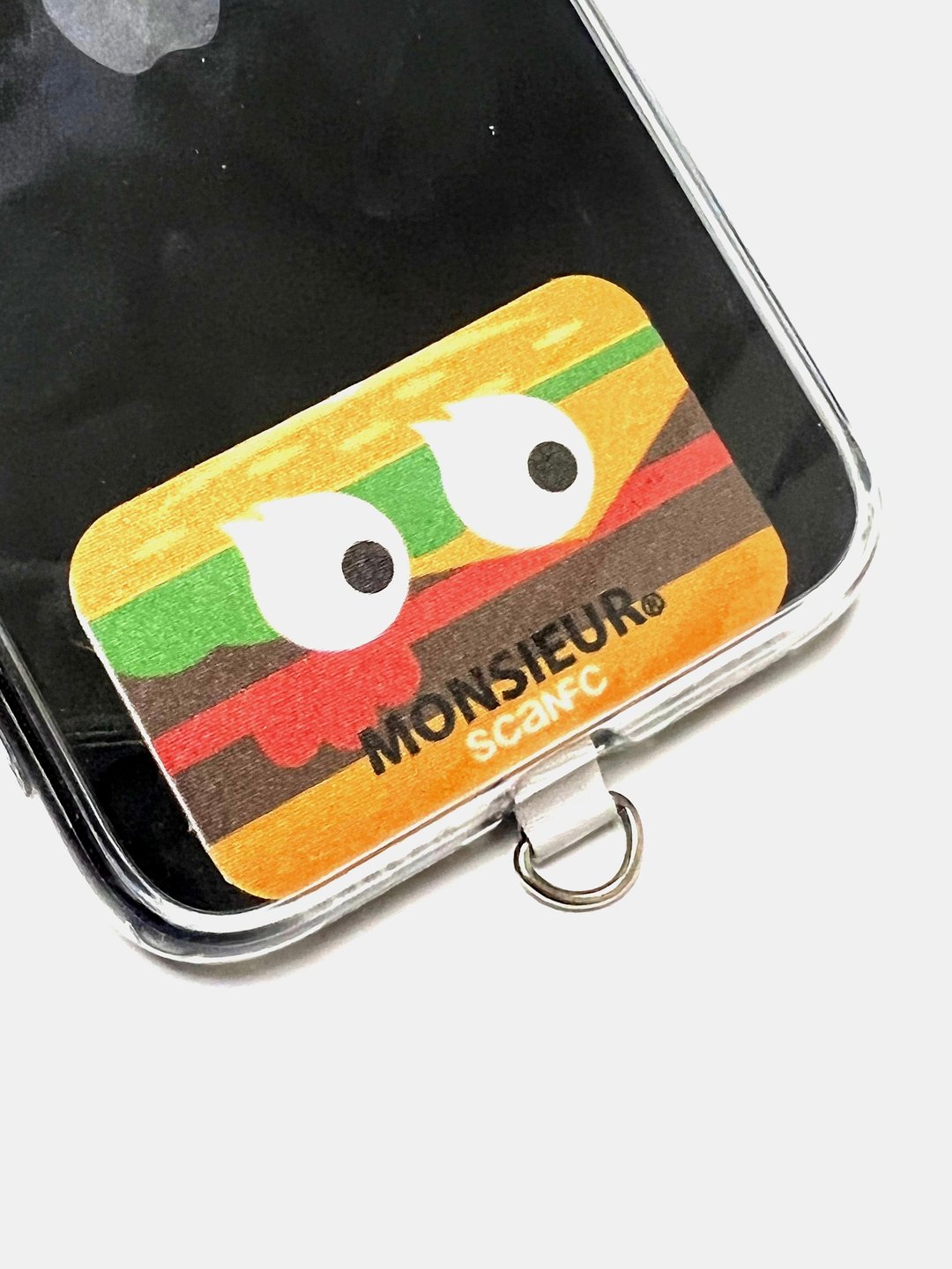 香港品牌  SCANFC I Monsieur 汉堡包眼睛红色手机背带连电话片 - 挂绳/吊绳 - 其他材质 