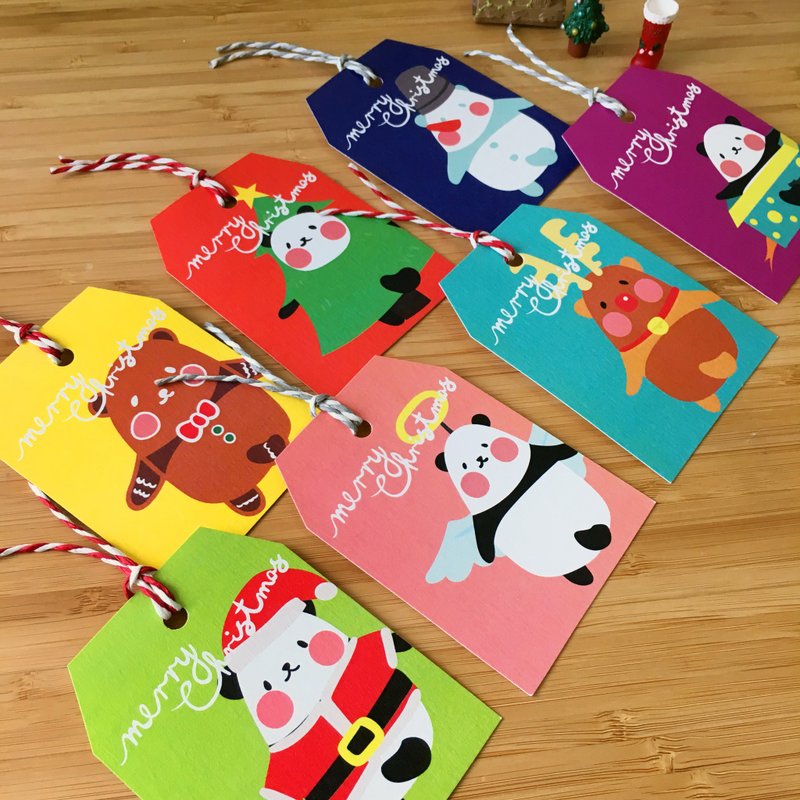 2017圣诞礼物包装小卡 - 卡片/明信片 - 纸 多色