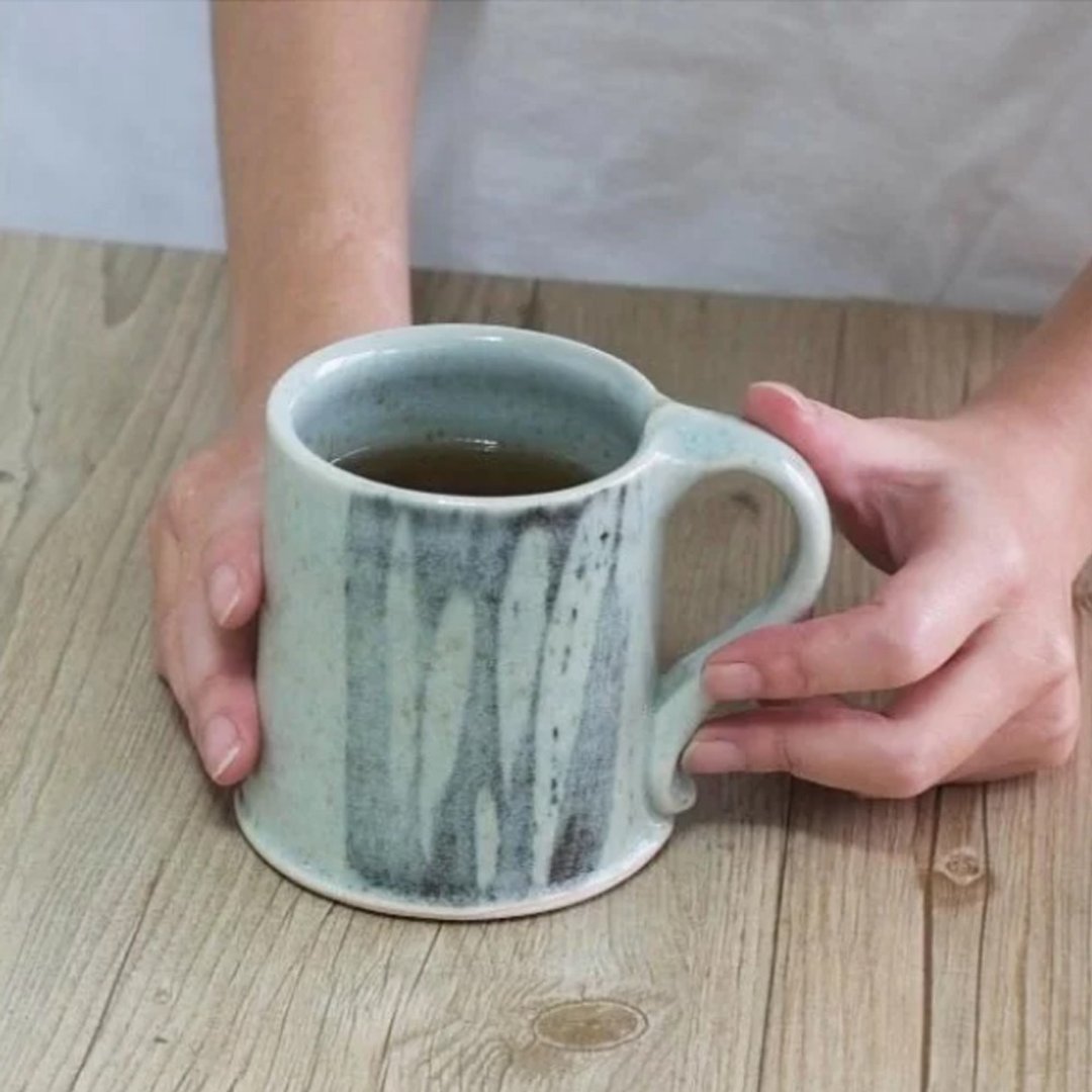 向北九号-还原烧青瓷把杯 - 其他杯子 - 瓷 