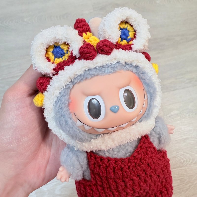 Labubu醒狮套装娃衣l心动马卡龙/坐坐派对 - 玩偶/公仔 - 棉．麻 多色