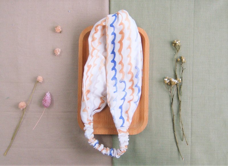 意大利白酱笔管面 - 限量- 千晨 双环 手工 松紧 发带 - 发饰 - 棉．麻 多色