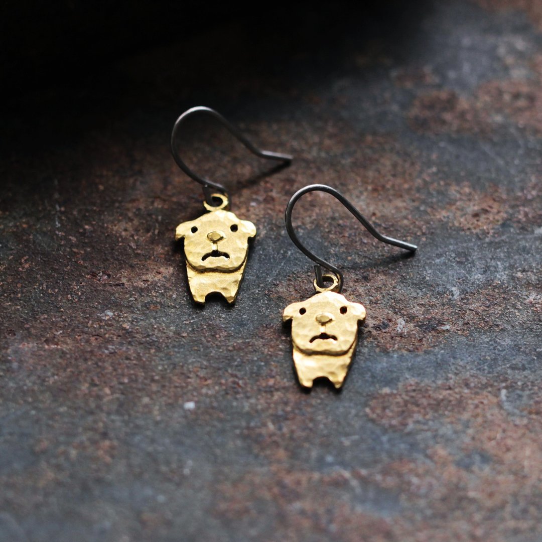 Morukichi Earrings Clip-On P351 - 耳环/耳夹 - 其他金属 金色