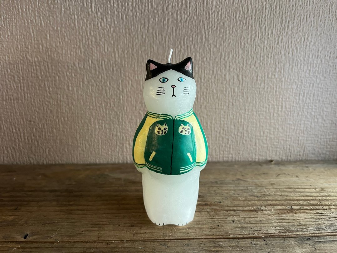 猫龙穿着苏卡詹 - 蜡烛/烛台 - 蜡 绿色