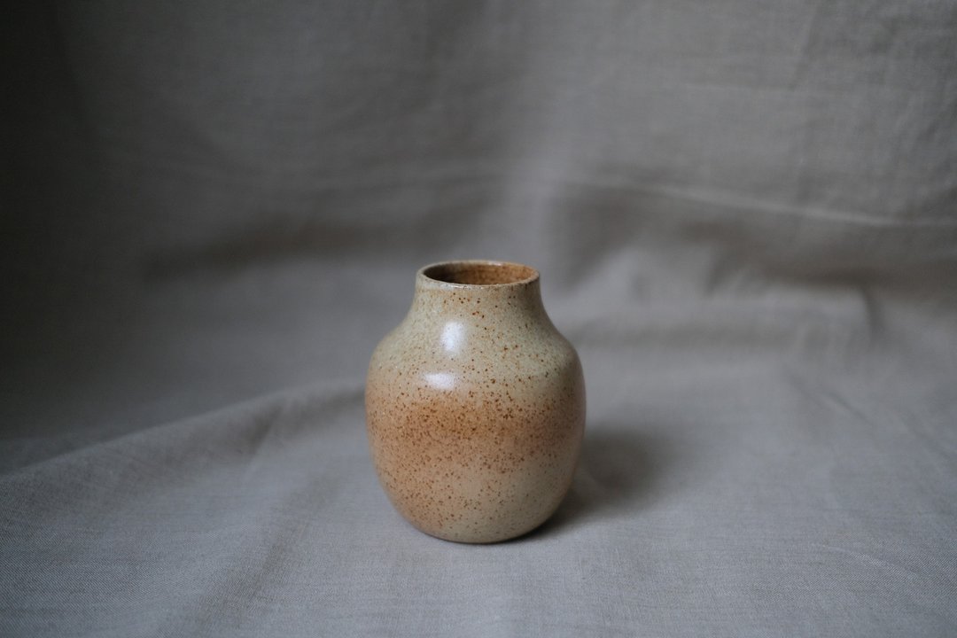 和煦的白・栗梅・花瓶 - 花瓶/陶器 - 陶 卡其色